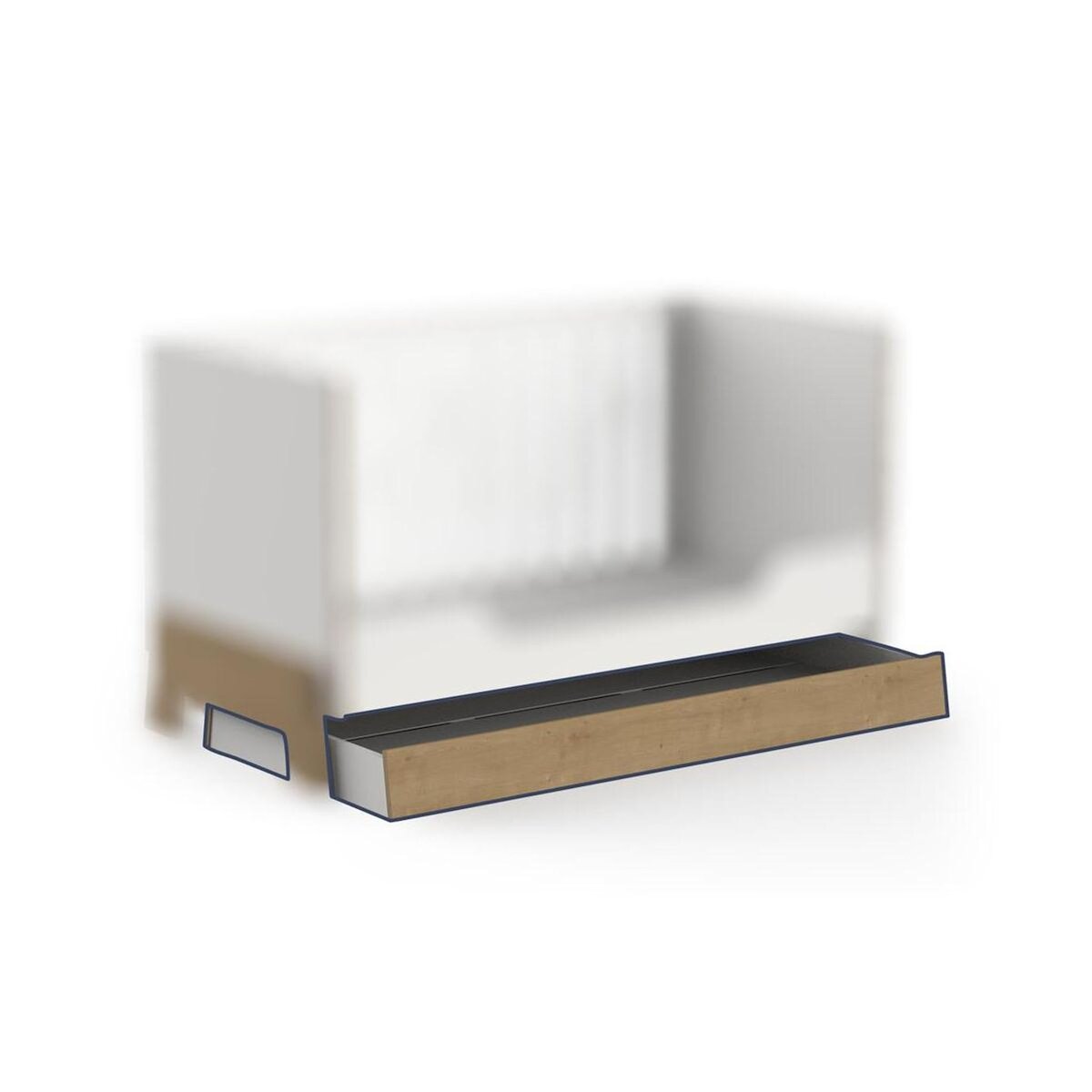 Demeyere Tiroir Pour Lit 70x140 Blanc - Chene