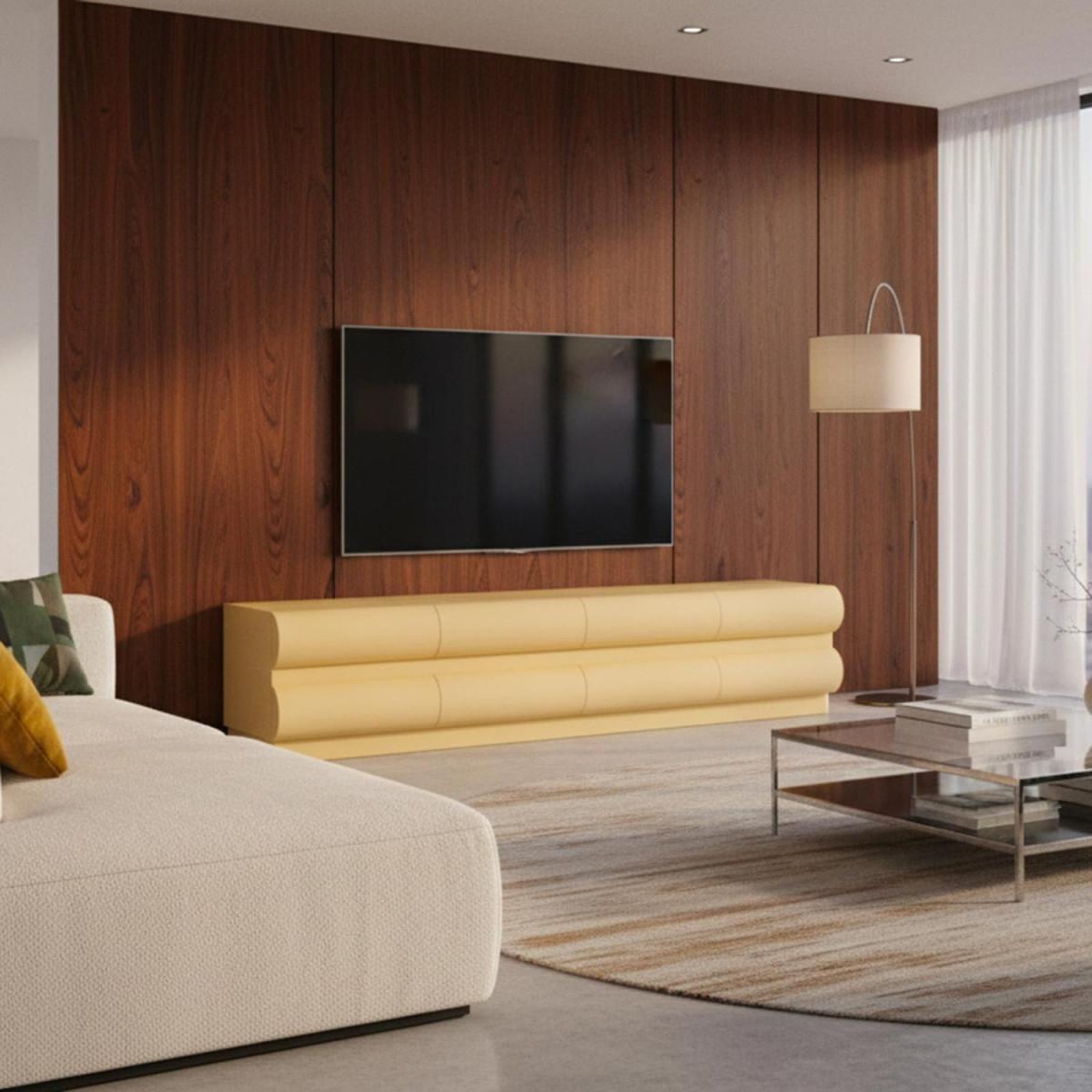 Voir la diapositive 5 : Paris Prix Meuble tv 8 tiroirs  sherazade  180cm beige