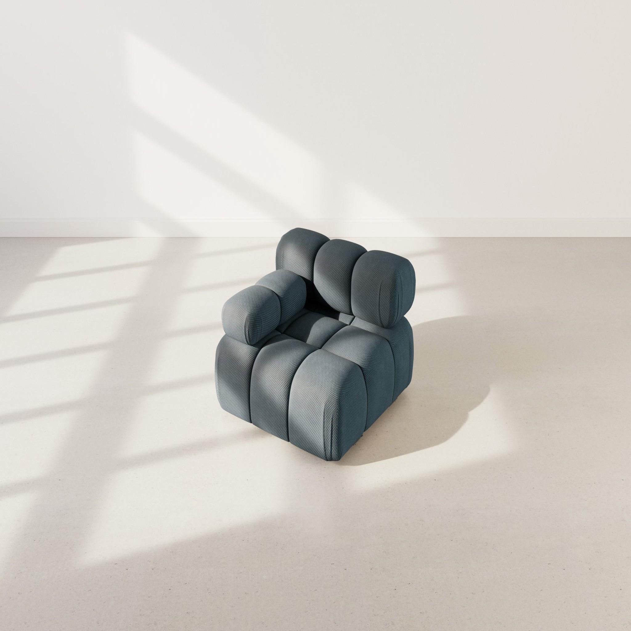 Voir la diapositive 3 : LISA DESIGN Ruby - module d'assise gauche en velours texturé