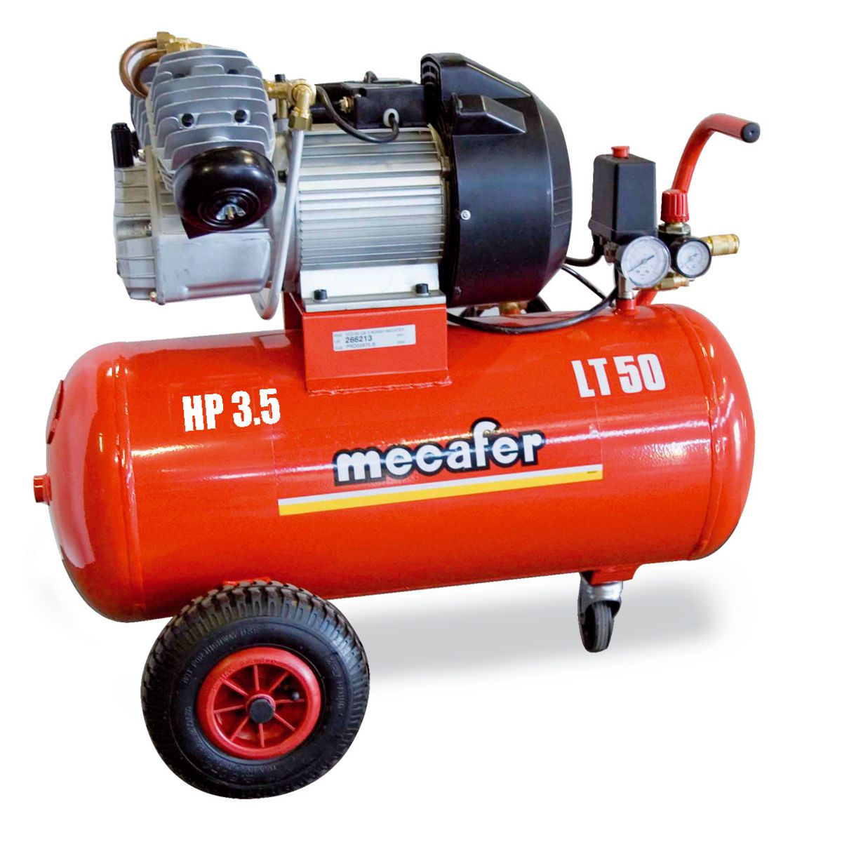 MECAFER Compresseur coaxial 50L - 3.5CV - 9bars
