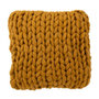 Voir la diapositive 1 : Paris Prix Coussin Carré Déco  Tricoté  40x40cm Ocre