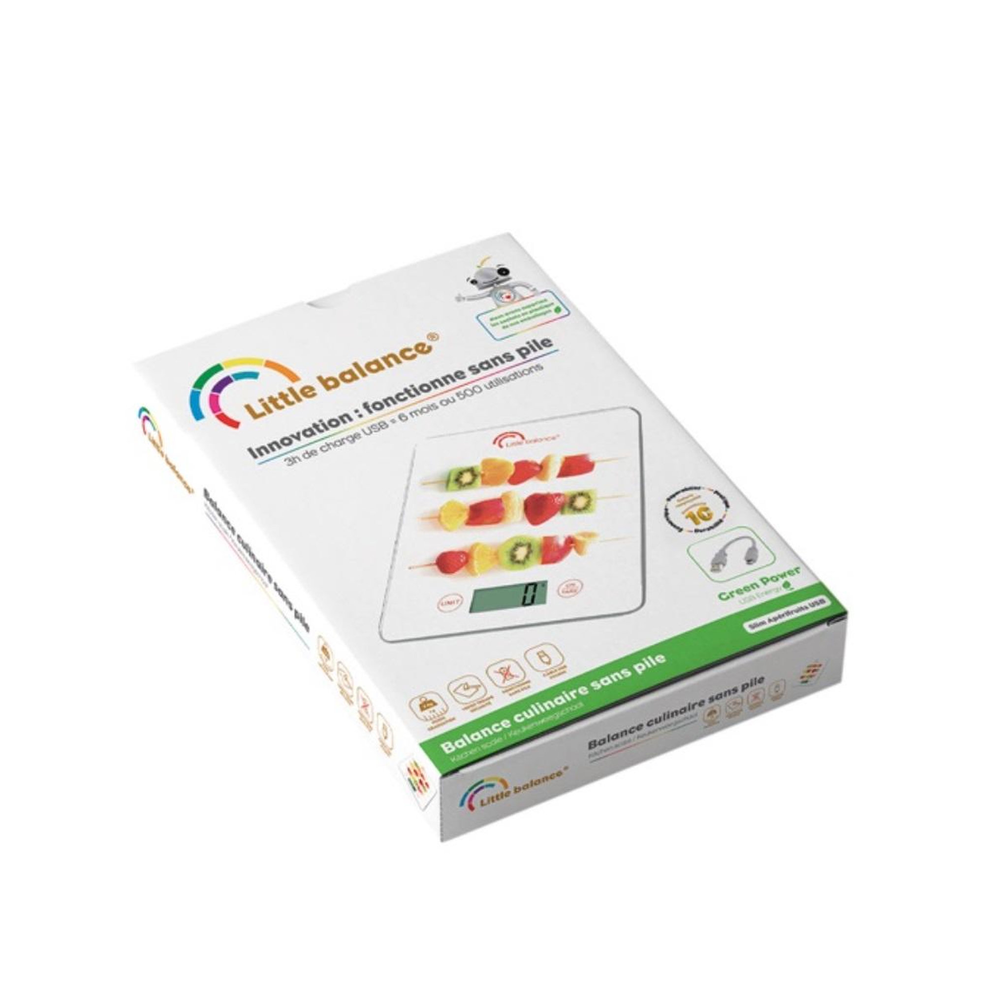 Voir la diapositive 4 : LITTLE BALANCE Balance de cuisine electronique 5kg/1g blanc - 8549