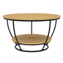 Voir la diapositive 3 : ID MARKET Table basse filaire double plateau ronde DETROIT 70 cm design industriel