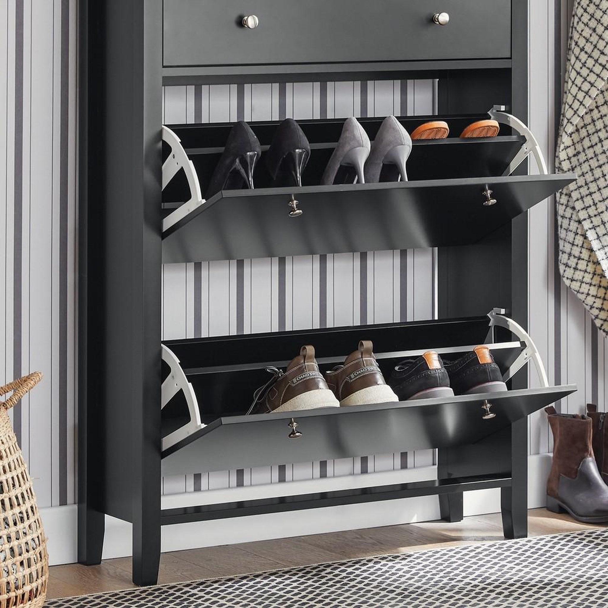 Voir la diapositive 4 : SOBUY SoBuy - Meuble À Chaussures 3 portes - Moderne - FSR89