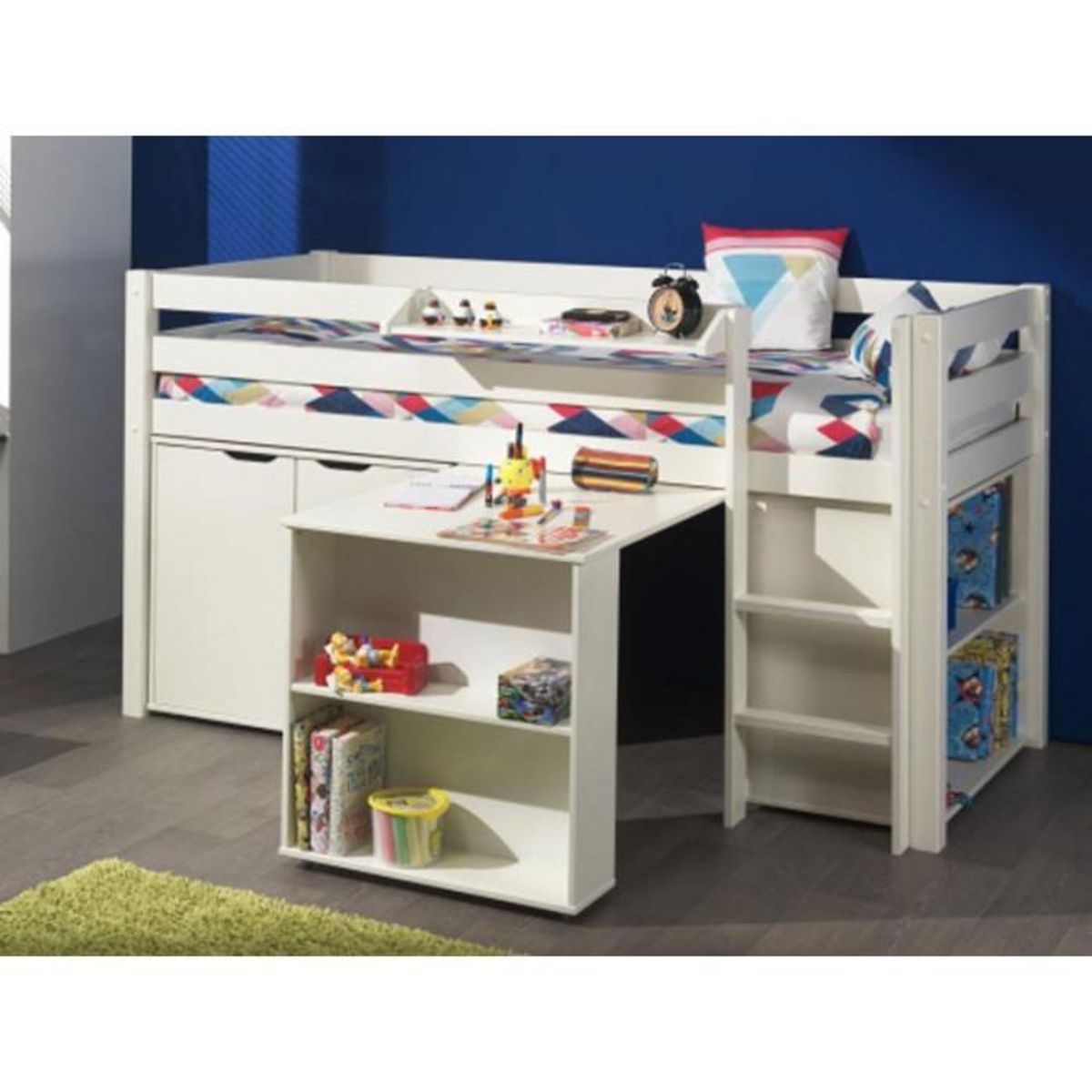 Paris Prix Lit Combiné  Pino I  90x200cm Blanc