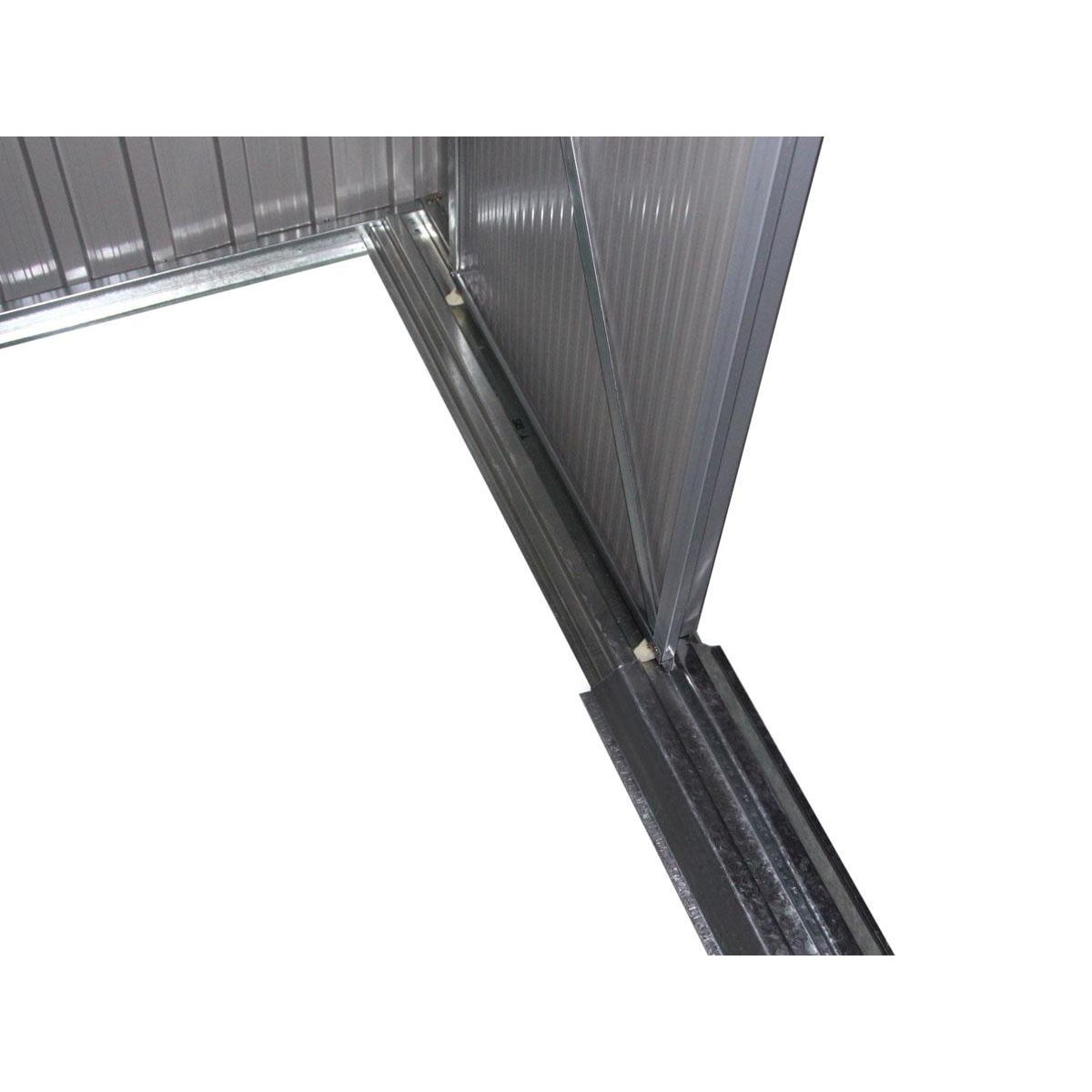 Habitat et Jardin Abri de jardin métal toit plat  Texas  - 4,72 m² - Gris