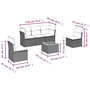 Voir la diapositive 4 : VIDAXL Salon de jardin avec coussins 6 pcs beige resine tressee