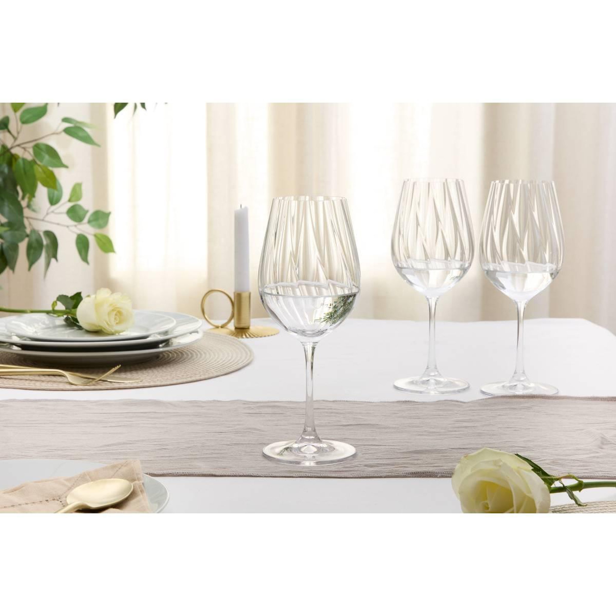Voir la diapositive 4 : SECRET DE GOURMET Lot de 6 verres à pied  neva  50cl transparent