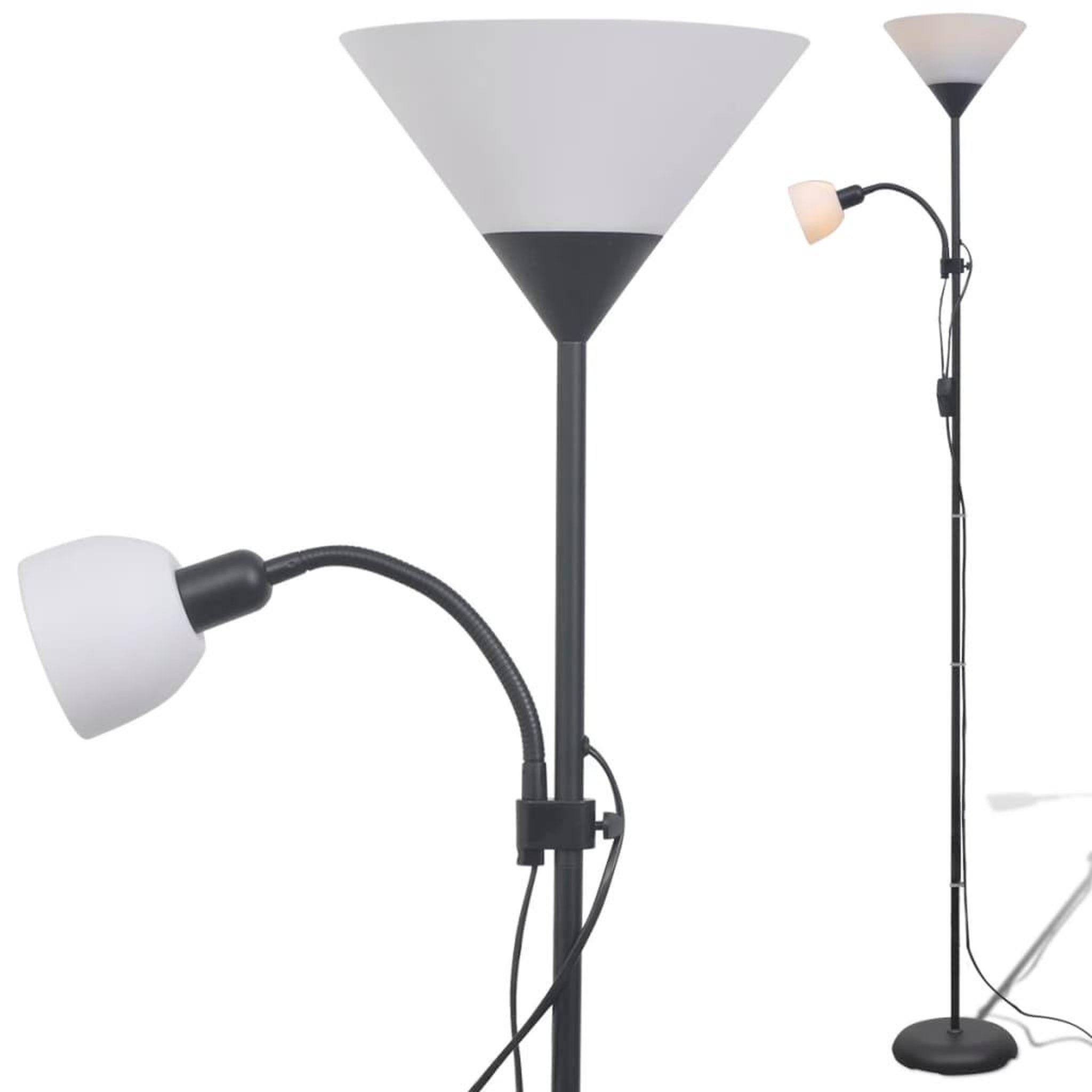 Voir la diapositive 3 : VIDAXL Lampadaire Noir