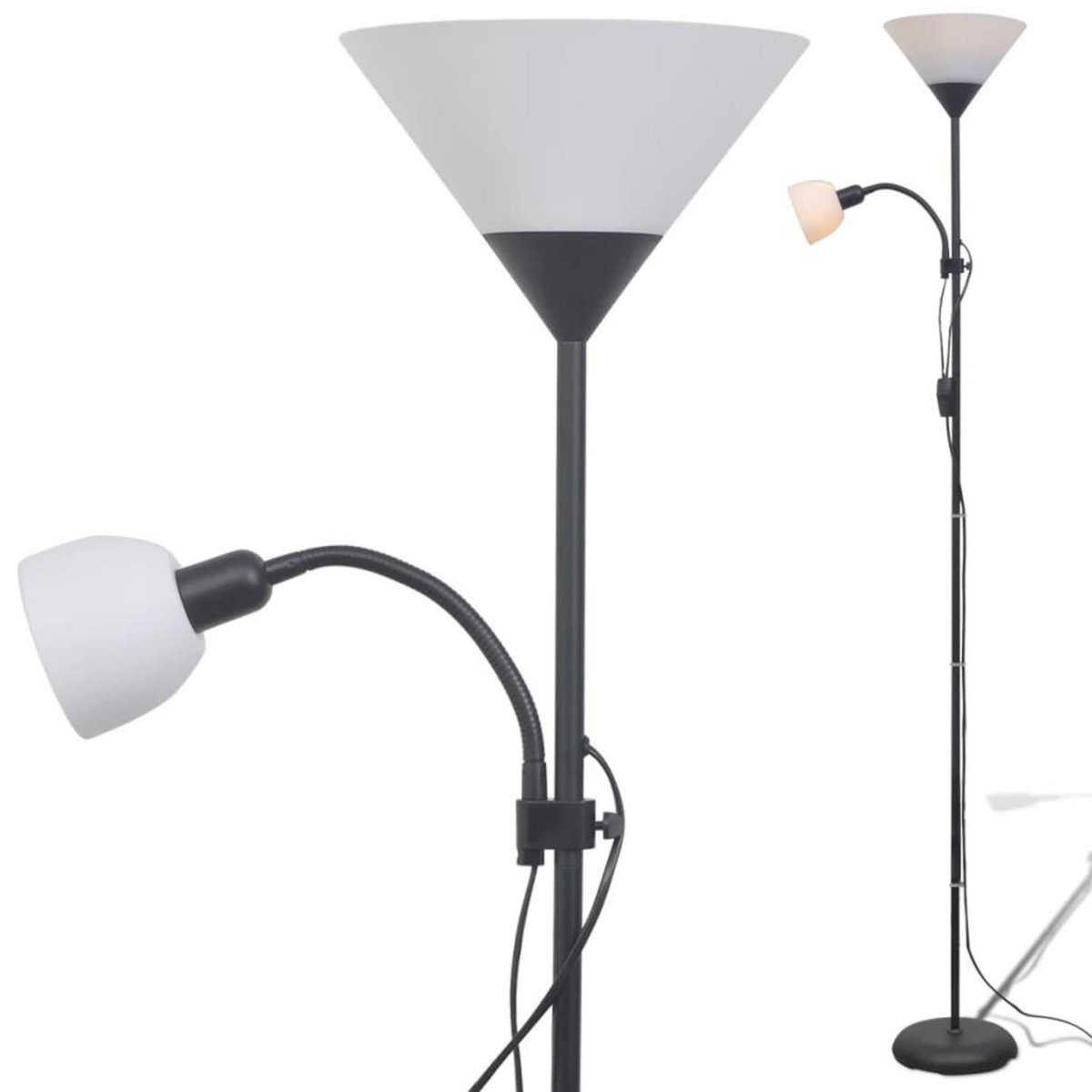 VIDAXL Lampadaire Noir