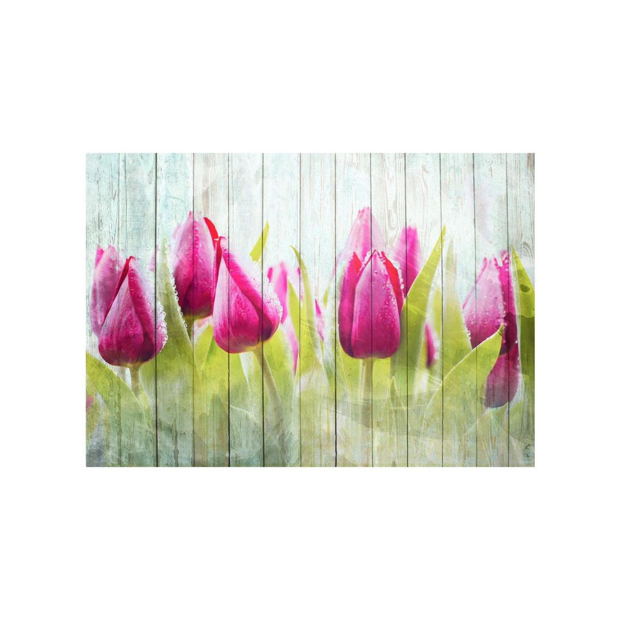 Voir la diapositive 2 : Paris Prix Papier Peint  Tulips on White Wood