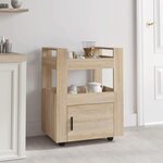 VIDAXL Chariot de cuisine Chene sonoma 60x45x80 cm Bois d'ingenierie