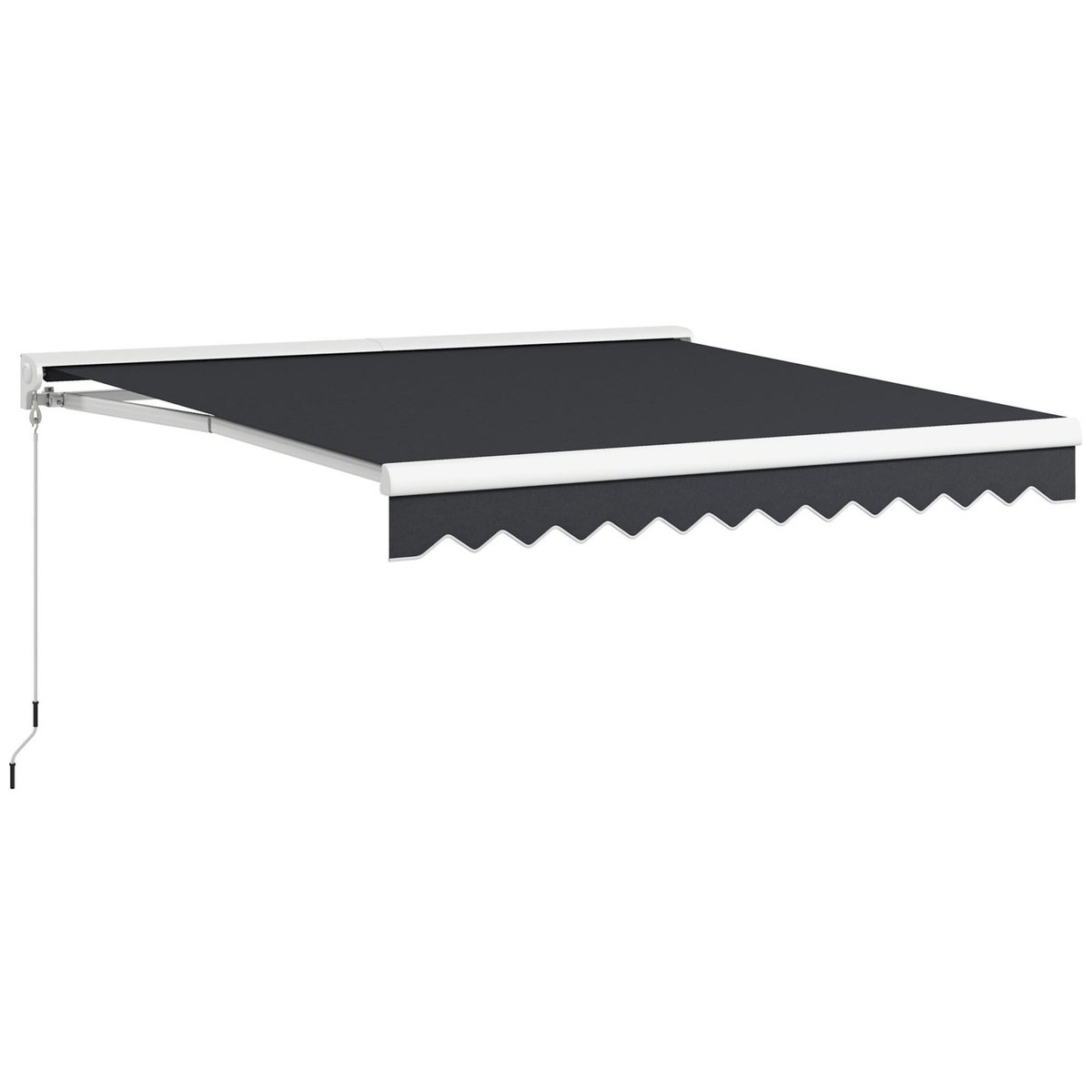 OUTSUNNY Store banne électrique manuel rétractable dim. 2,95L x 2,50l m anthracite