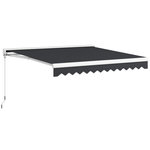 OUTSUNNY Store banne électrique manuel rétractable dim. 2,95L x 2,50l m anthracite