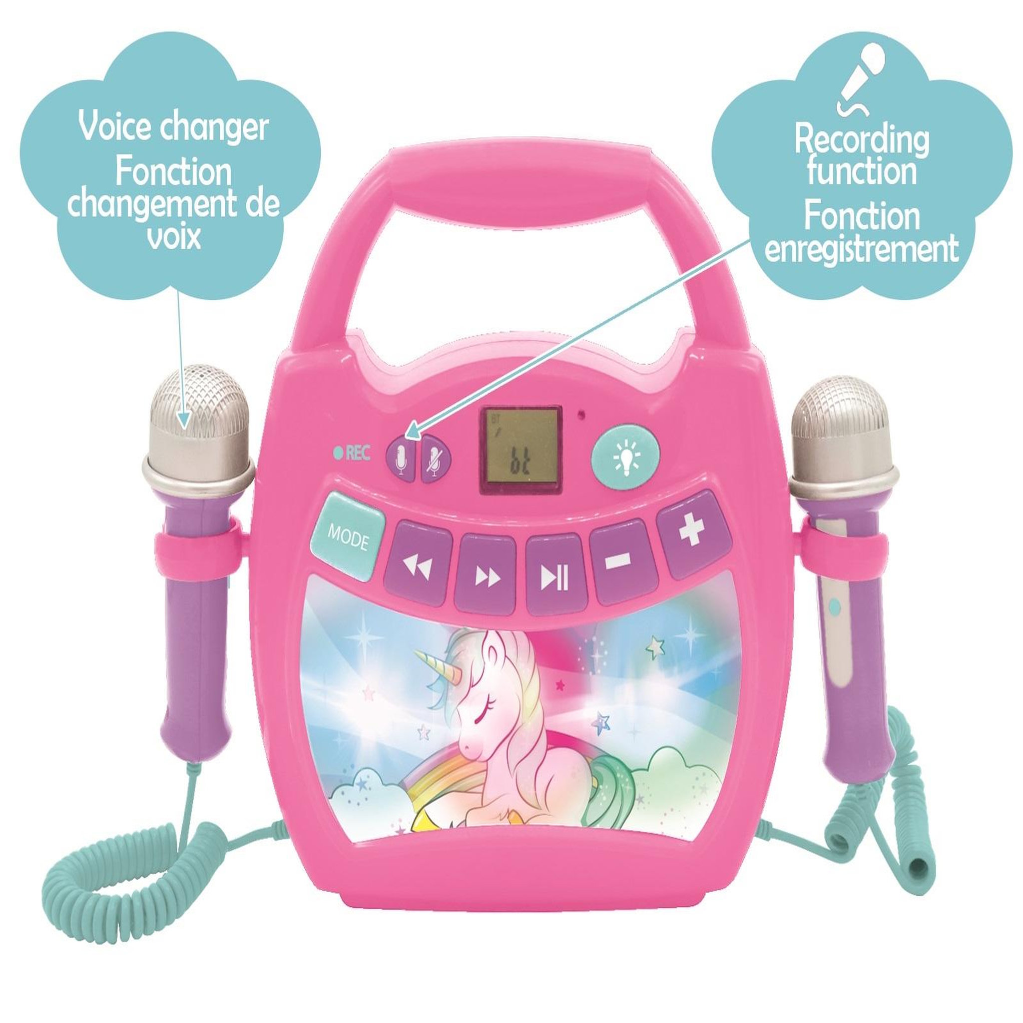 Voir la diapositive 5 : Lexibook Enceinte Bluetooth Licorne avec Micros