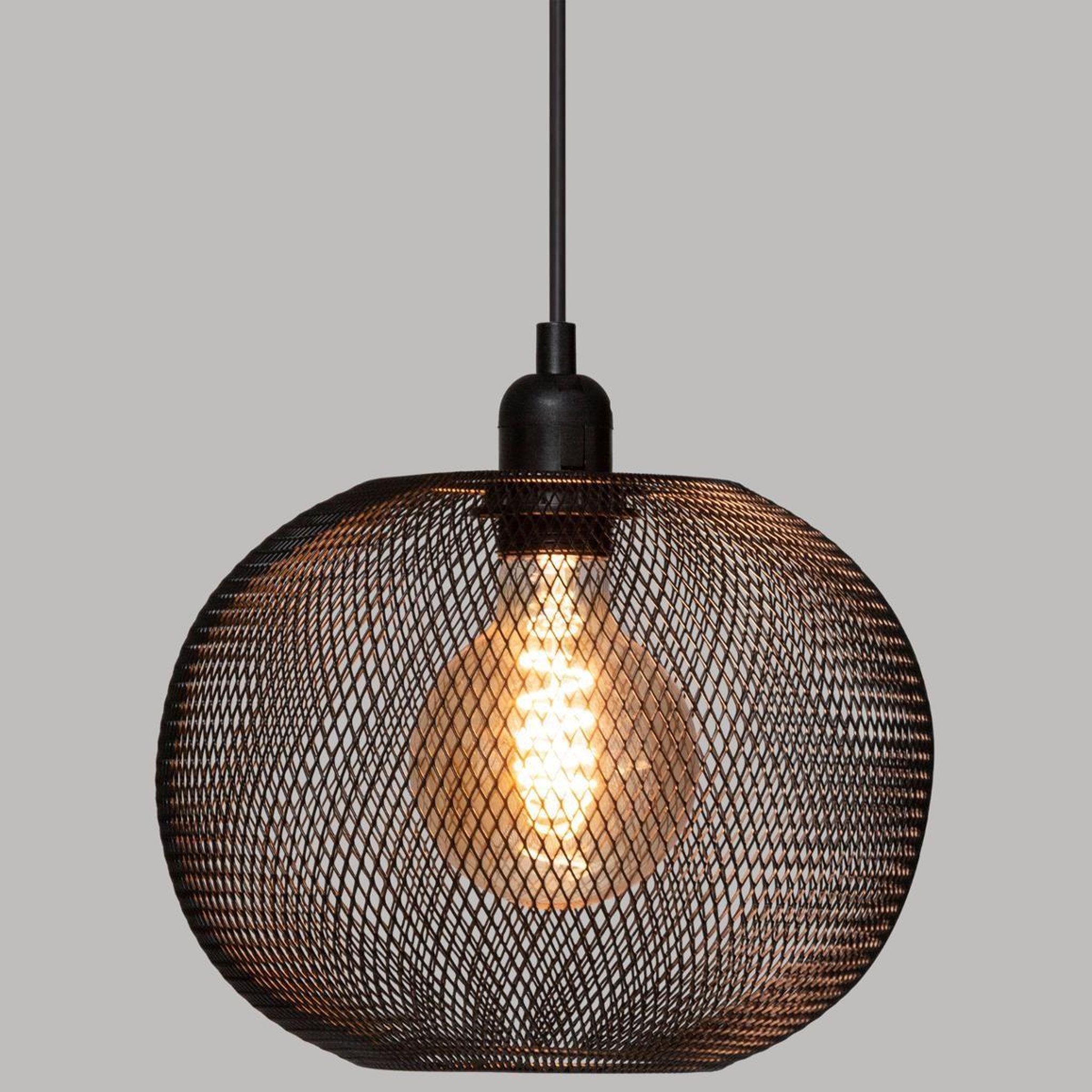 Voir la diapositive 2 : ATMOSPHERA Lampe suspension en métal  emie  25cm noir