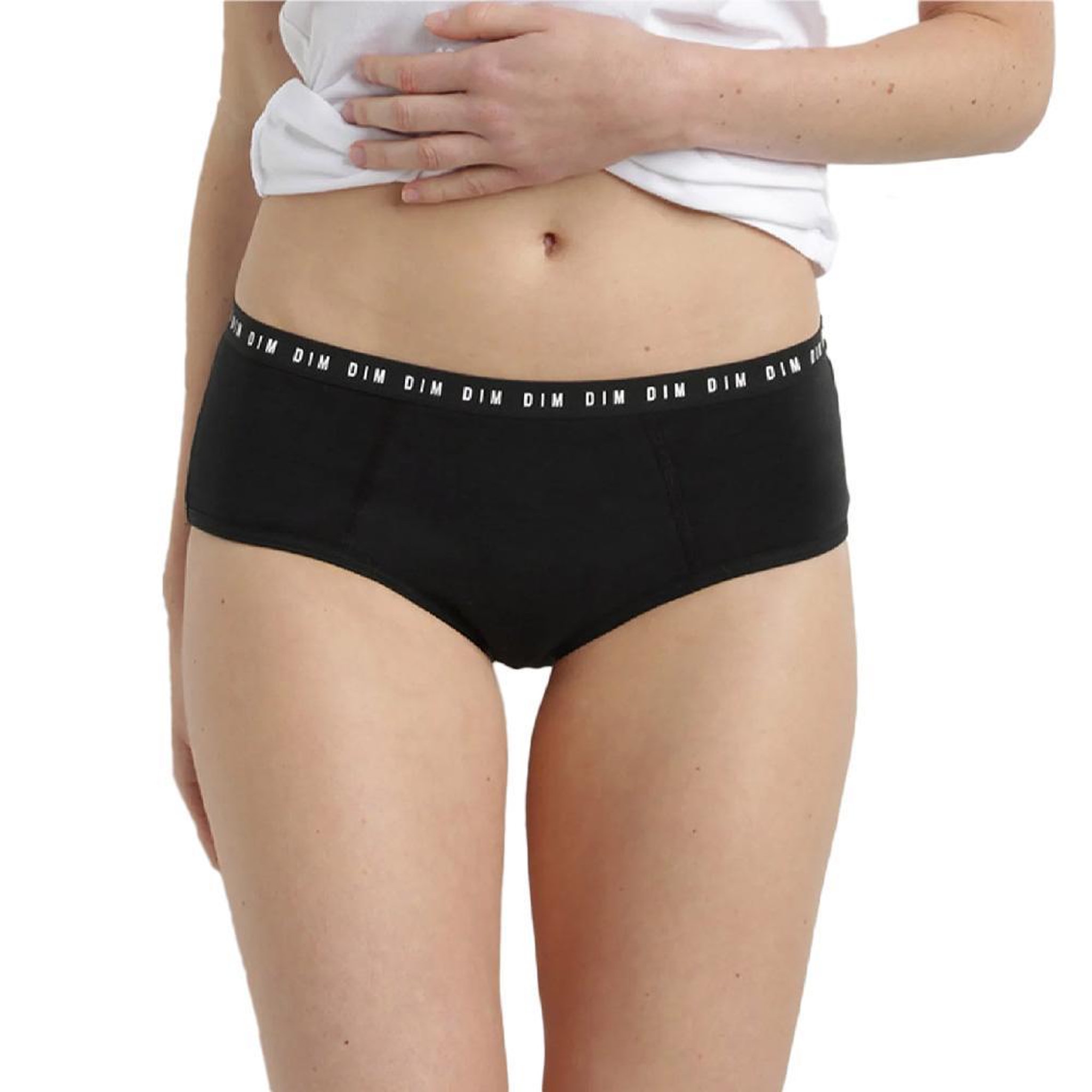 Voir la diapositive 1 : DIM Culotte De Règle Noire Femme Dim DAYB