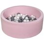  Piscine à balles Aire de jeu + 150 balles rose blanc, perle, gris