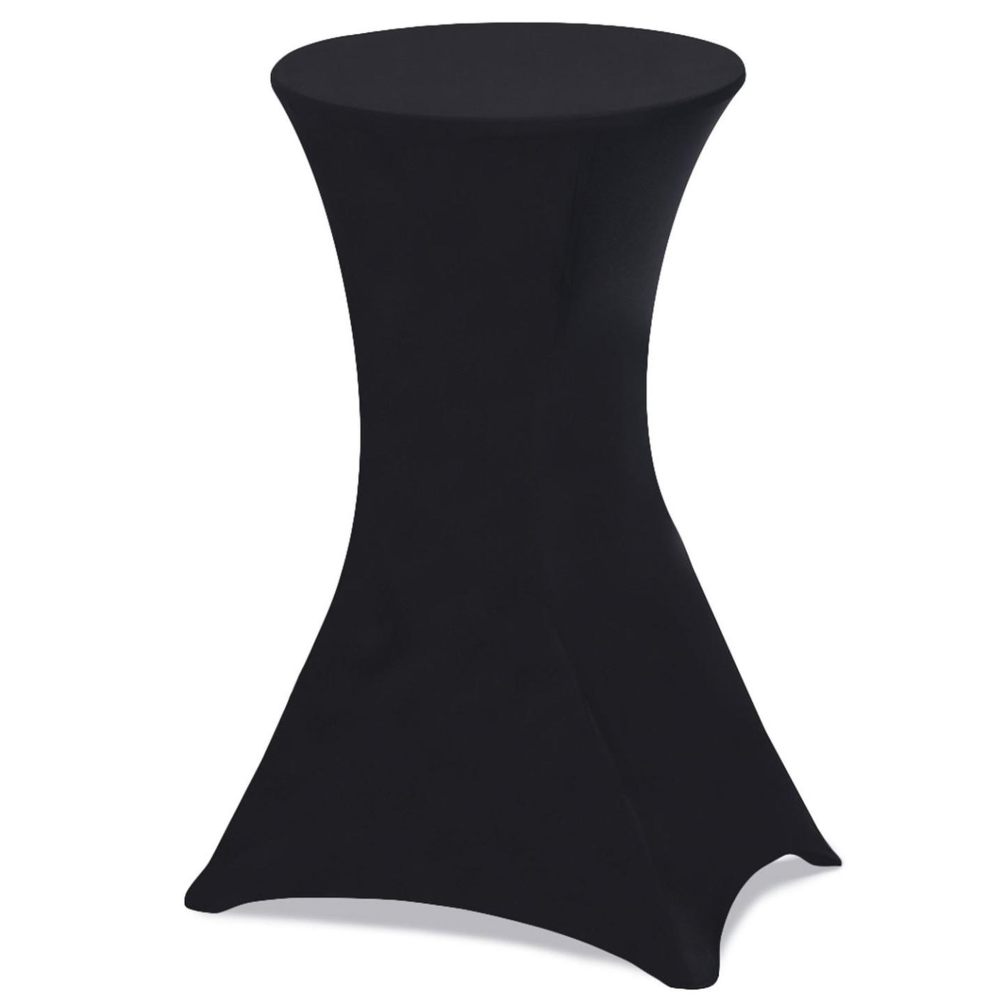 Voir la diapositive 4 : ID MARKET Lot de 2 housses noires pour table haute pliante 105 cm
