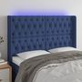 Voir la diapositive 1 : VIDAXL Tete de lit a LED Bleu 147x16x118/128 cm Tissu