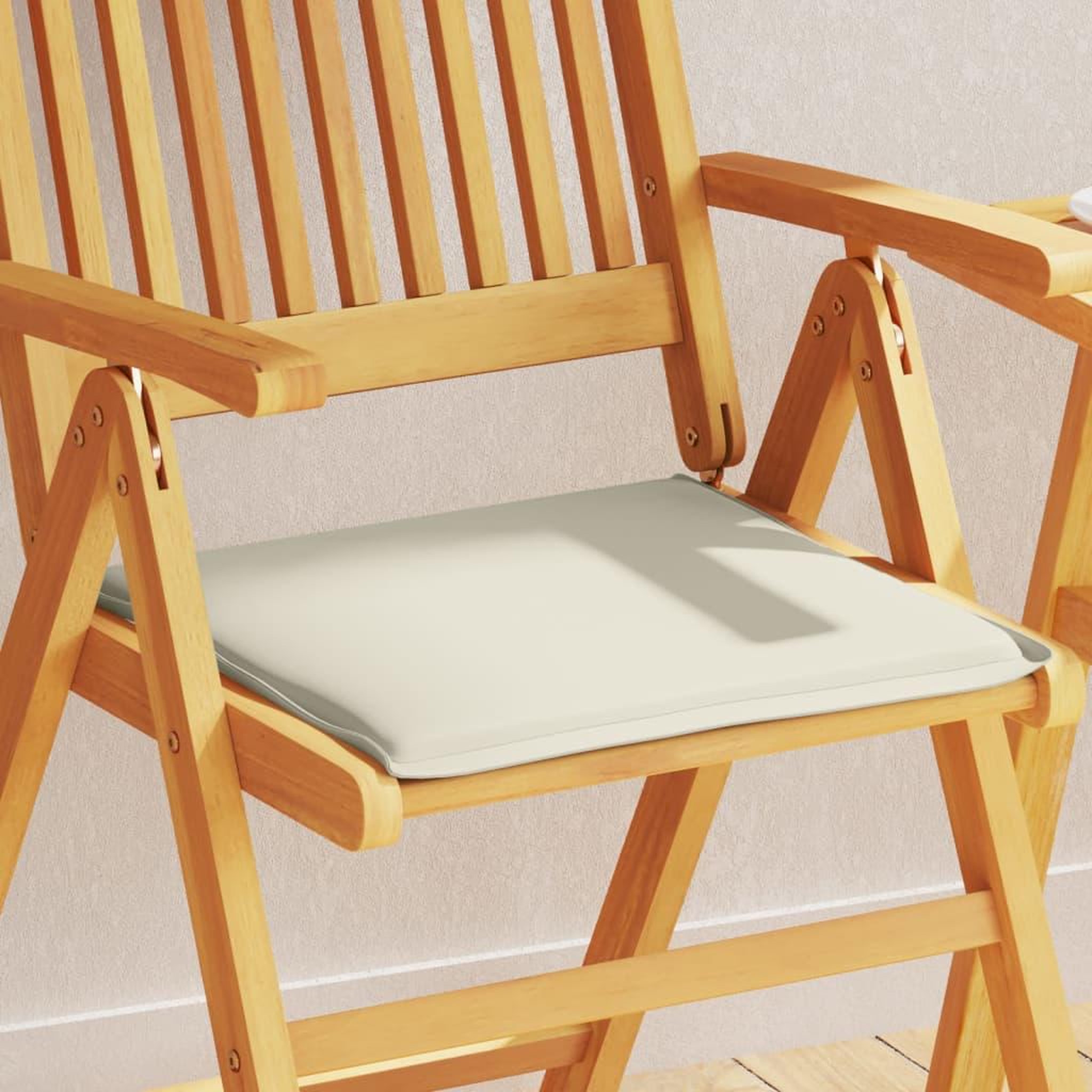 VIDAXL Coussins de siege de jardin lot de 2 creme 45x45x2 cm carre