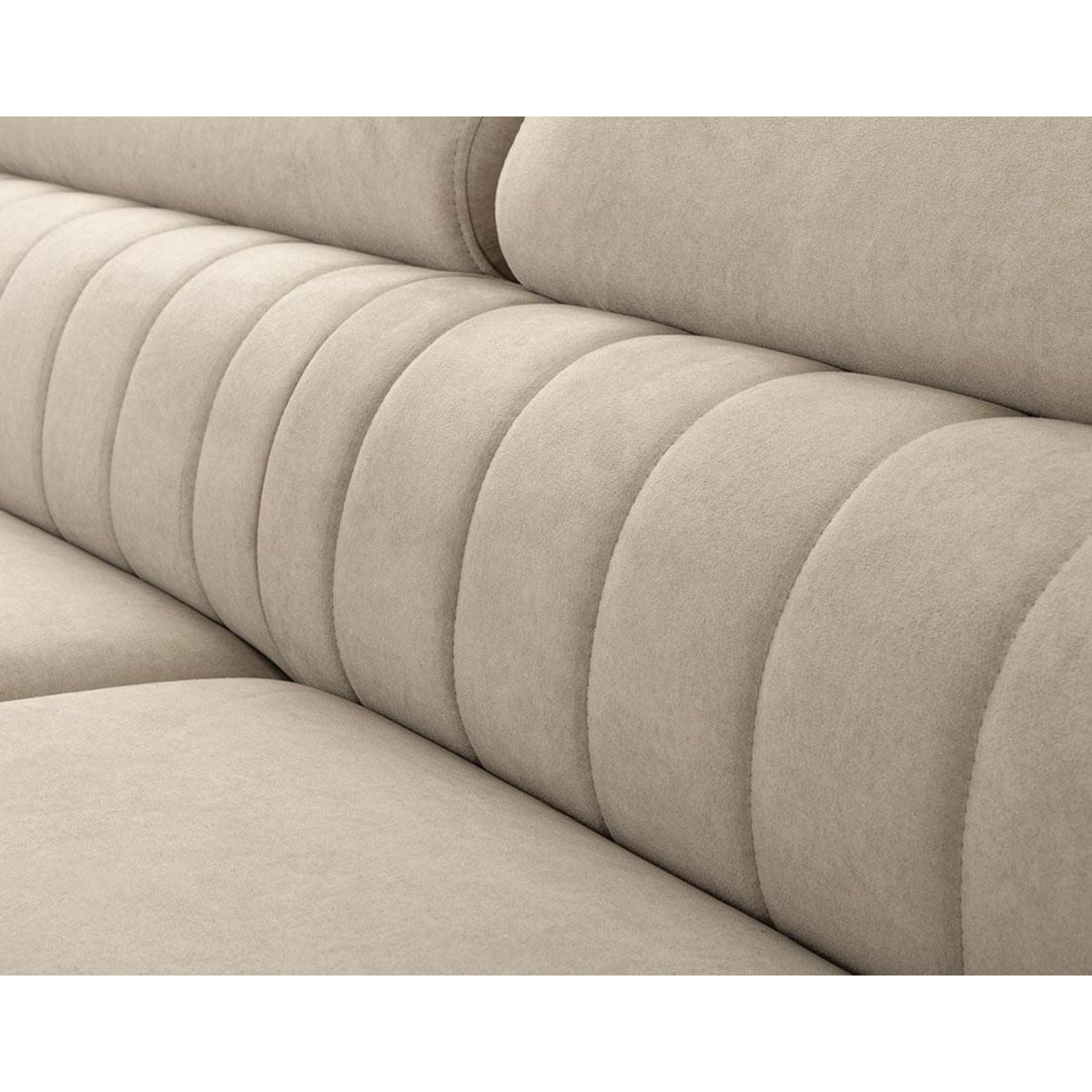 BEST MOBILIER Aneta - canapé d'angle gauche 5 places - convertible avec coffre et têtières - en velours