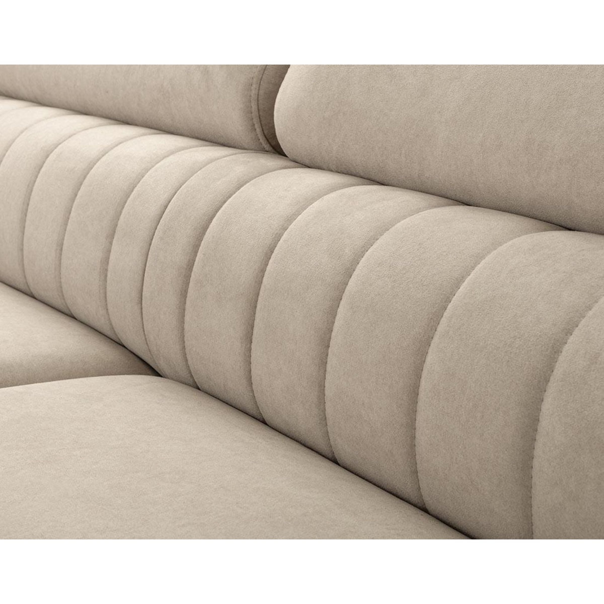 BEST MOBILIER Aneta - canapé d'angle gauche 5 places - convertible avec coffre et têtières - en velours