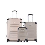 BLUESTAR BLUESTAR - LOT DE 3 - Valises grand format, weekend et cabine XXS OPERA. Coloris disponibles : Orange, Rose, Beige, Bleu, Noir, Gris