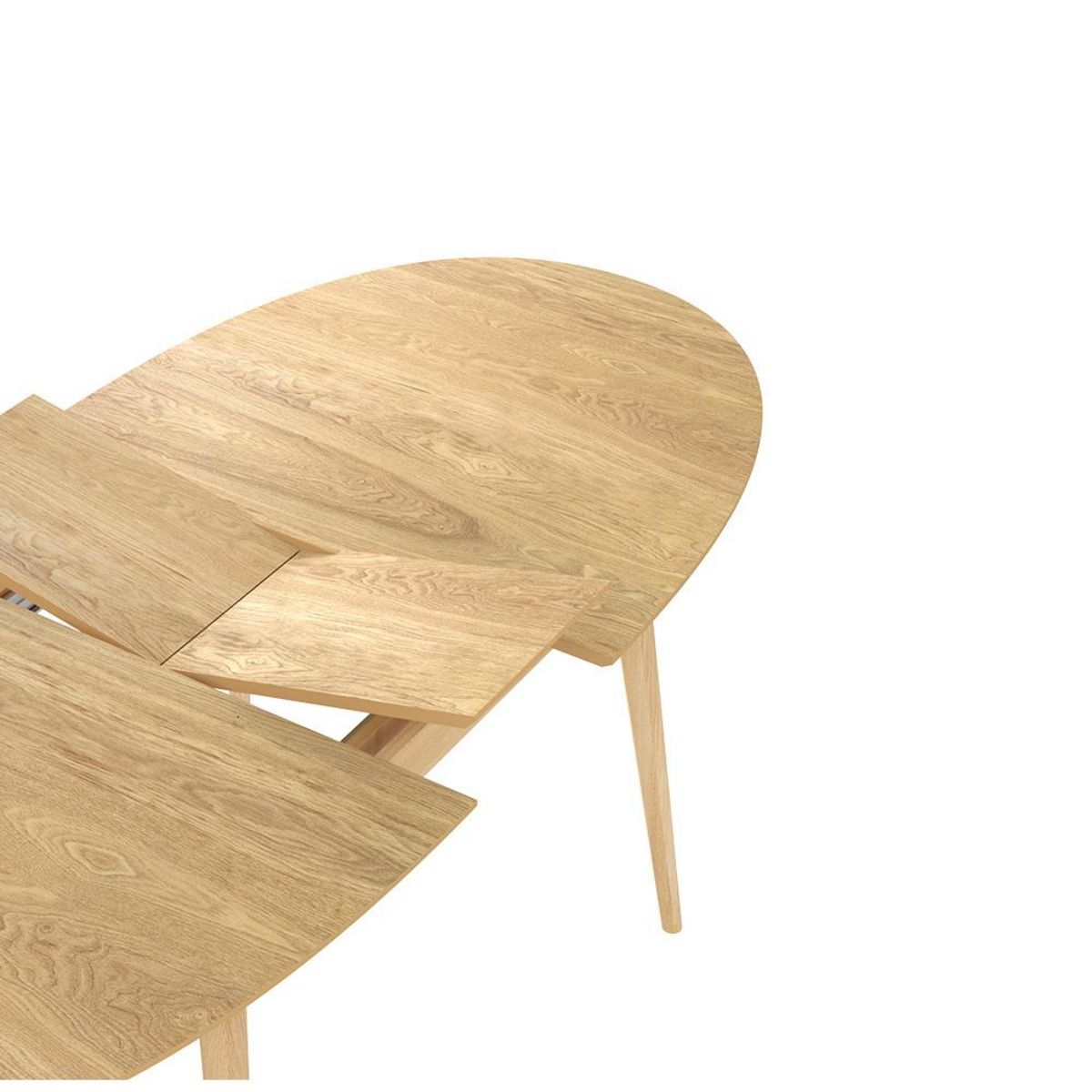 Rendez vous déco Table ovale 6/8 personnes extensible en bois clair 170/200 cm - Eddy