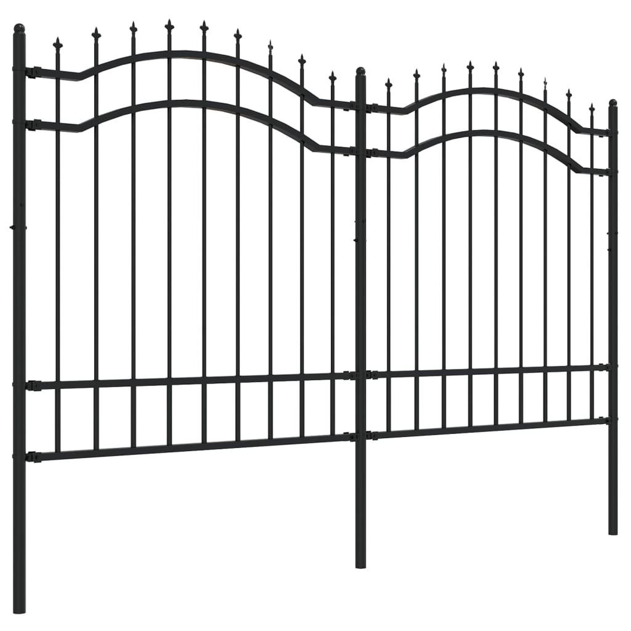 Voir la diapositive 3 : VIDAXL Cloture de jardin avec sommet de lance Noir 165 cm