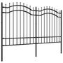 Voir la diapositive 3 : VIDAXL Cloture de jardin avec sommet de lance Noir 165 cm