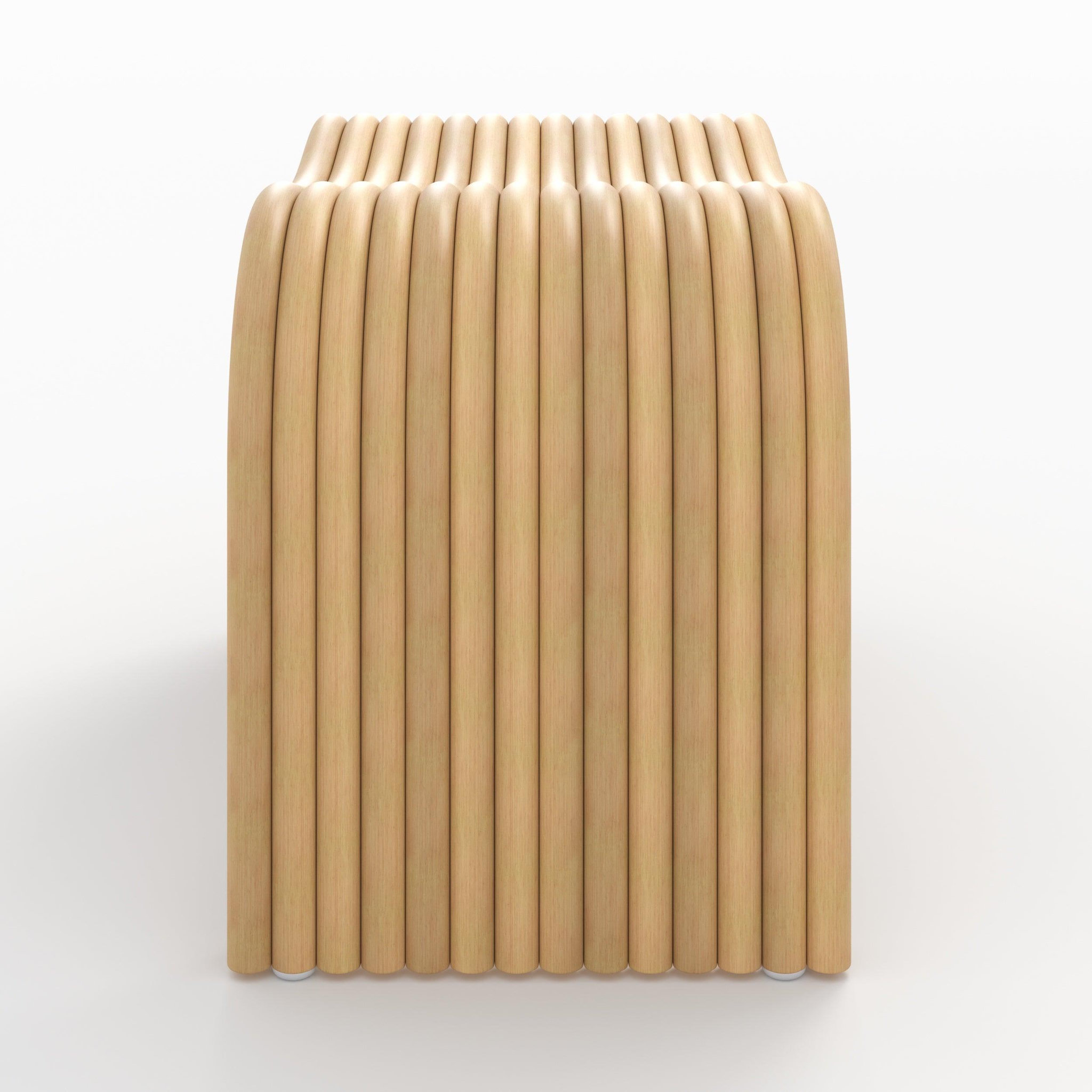 Voir la diapositive 3 : MAISON PAVANE Tabouret en rotin naturel 68 cm-wave