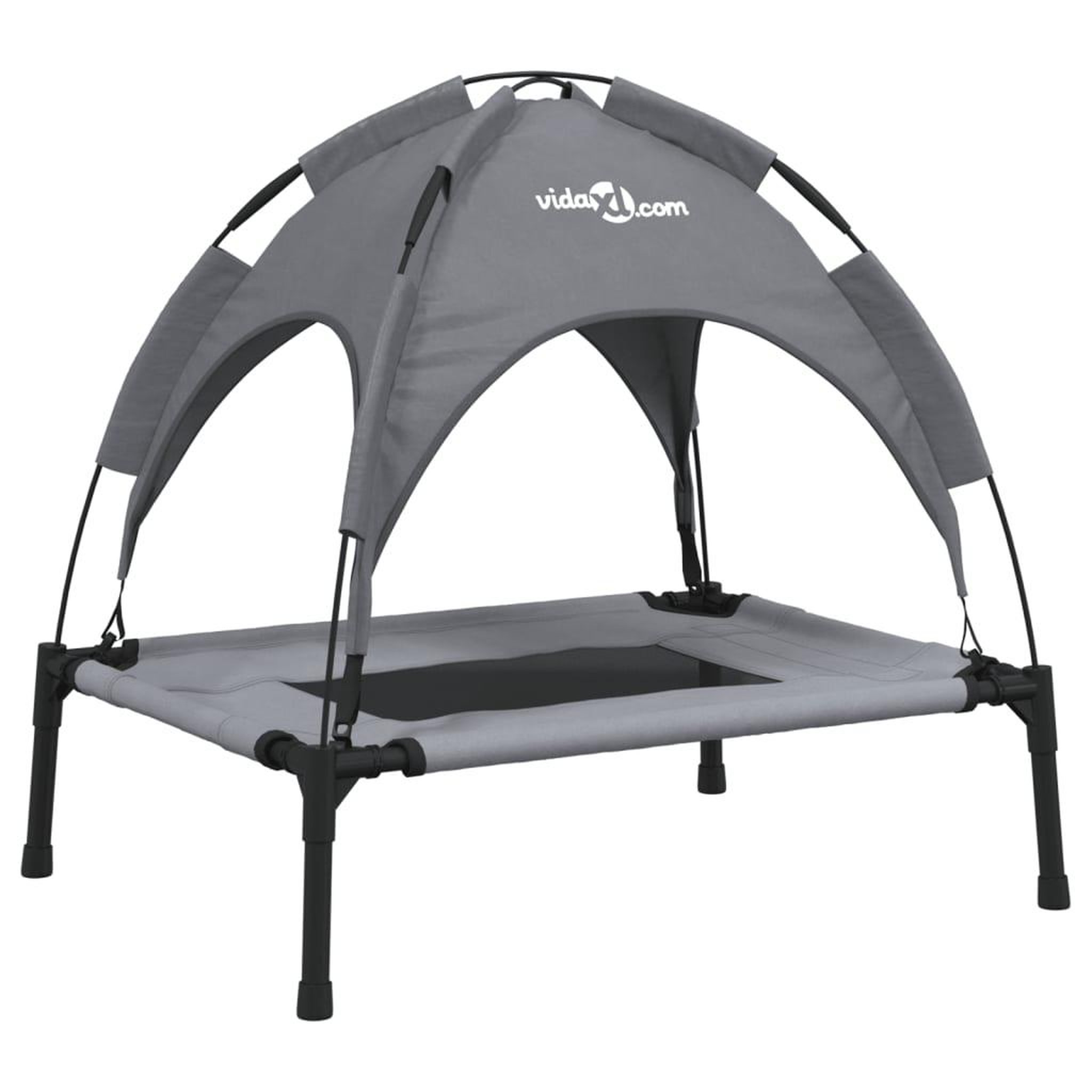 Voir la diapositive 2 : VIDAXL Lit pour chien avec auvent anthracite tissu Oxford et acier