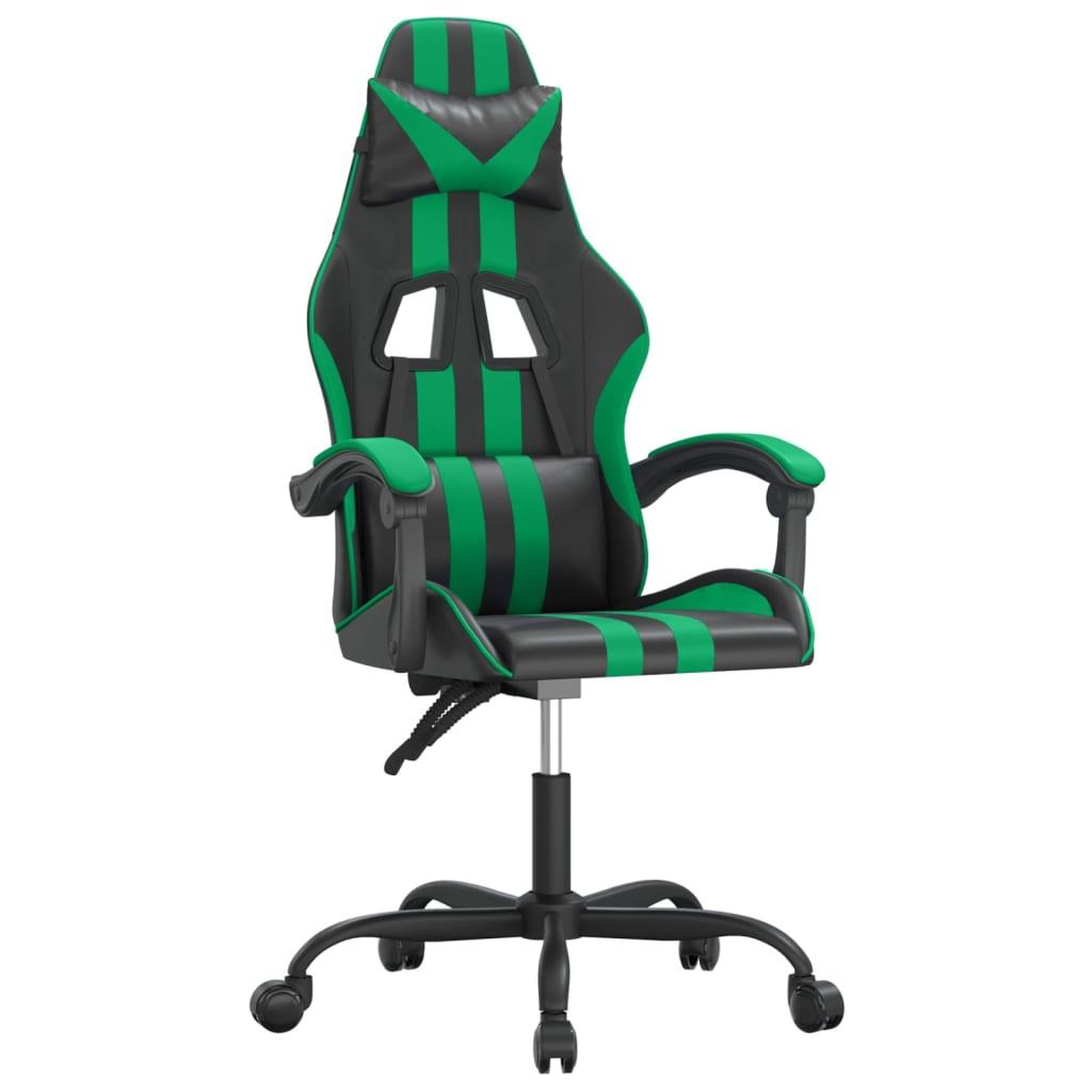 Voir la diapositive 2 : VIDAXL Chaise de jeu Noir et vert Similicuir
