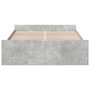 Voir la diapositive 4 : VIDAXL Cadre de lit avec tiroirs sans matelas gris beton 135x190 cm