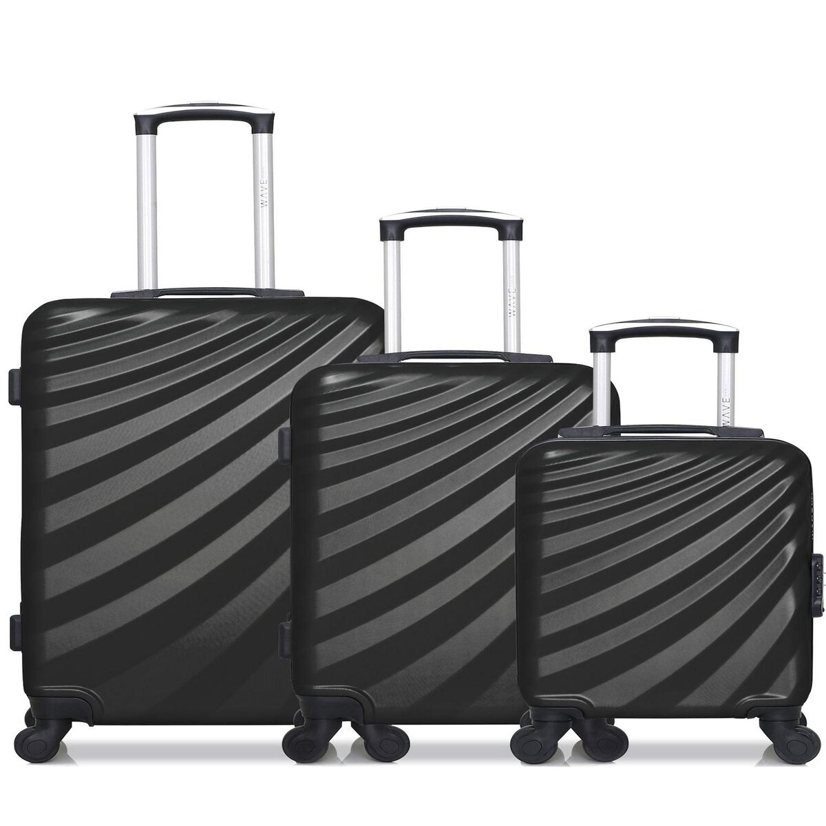 WAVE PARIS WAVE PARIS - Lot de 3 - Valise Weekend, valise cabine et valise cabine XXS DANUBE