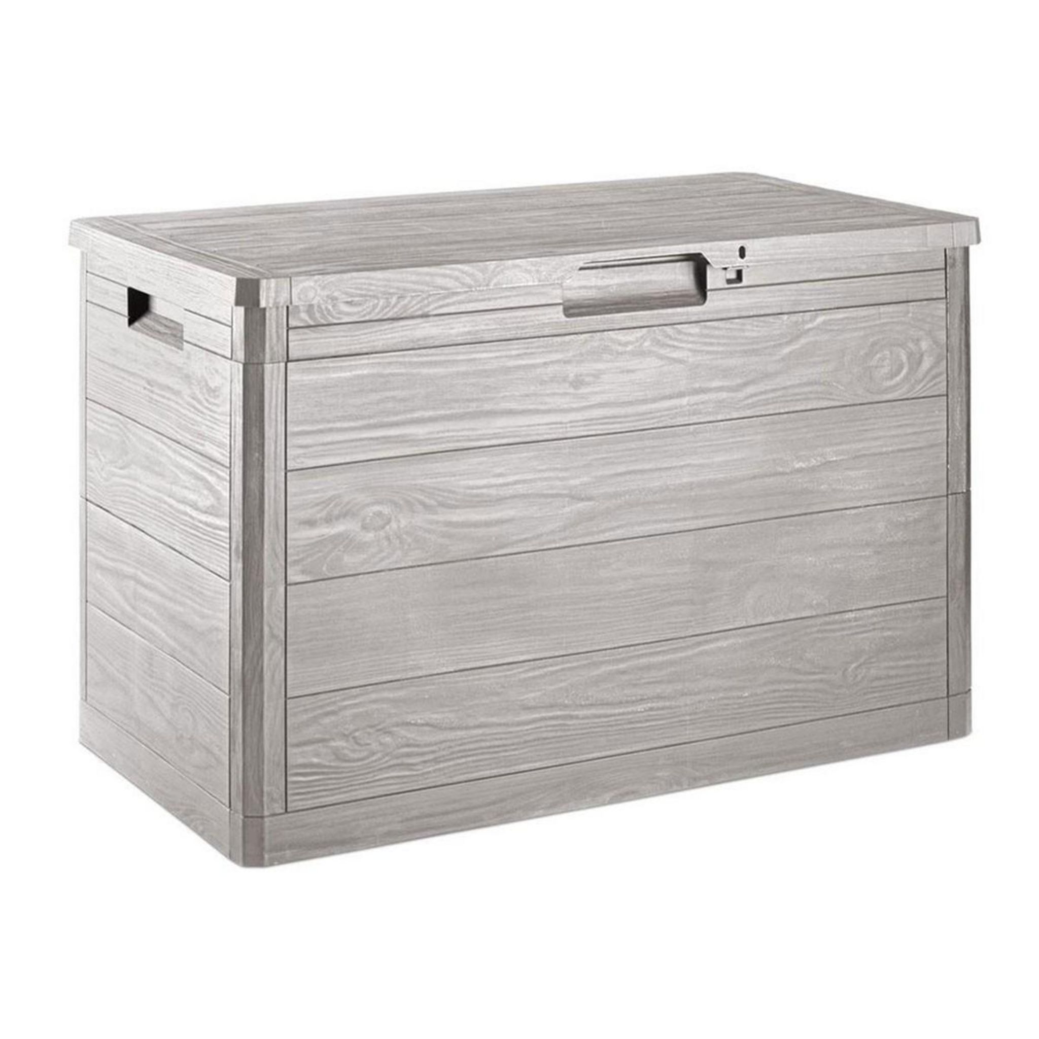 Coffre De Rangement Art Plast 230L - Gris Noir 96x53x57cm Pour Jardin/Garage