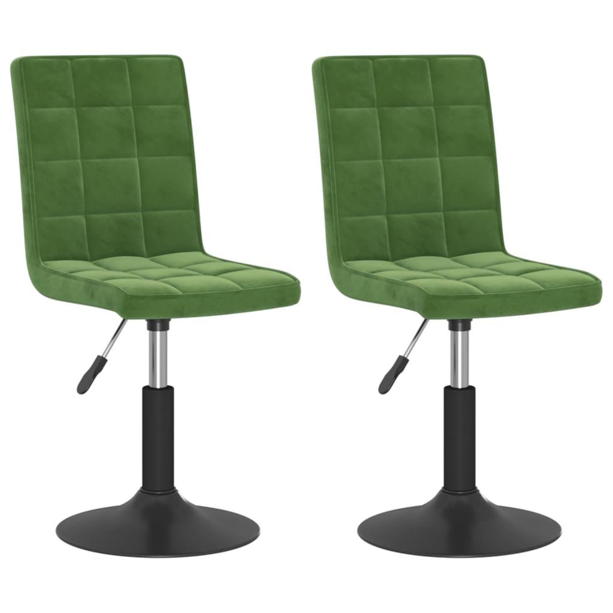 Voir la diapositive 2 : VIDAXL Chaises pivotantes a manger lot de 2 vert fonce velours