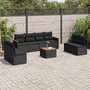 Voir la diapositive 1 : VIDAXL Salon de jardin 9 pcs avec coussins noir resine tressee