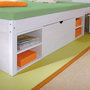 Voir la diapositive 6 : Paris Prix Lit Multi-Rangements  Clark  140x190cm Blanc