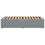 Voir la diapositive 5 : VIDAXL Cadre de lit sans matelas gris clair 100x200 cm tissu