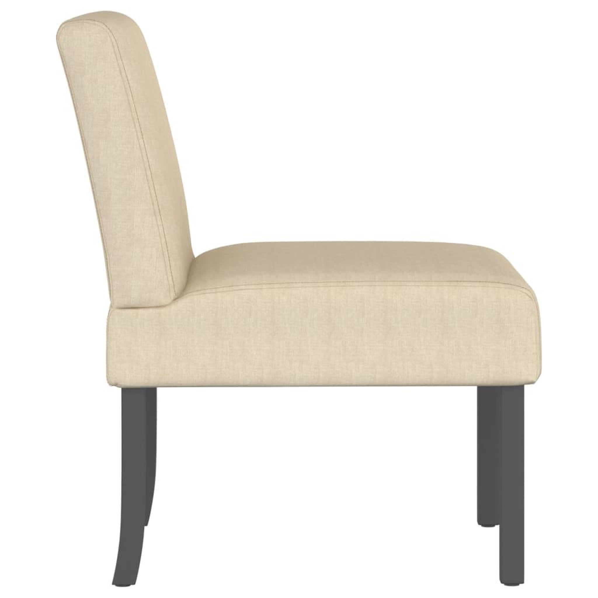 Voir la diapositive 4 : VIDAXL Fauteuil sans accoudoirs creme tissu