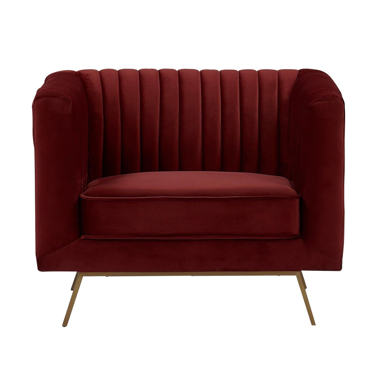 Rendez vous déco Fauteuil en velours vert foncé - Gatsby