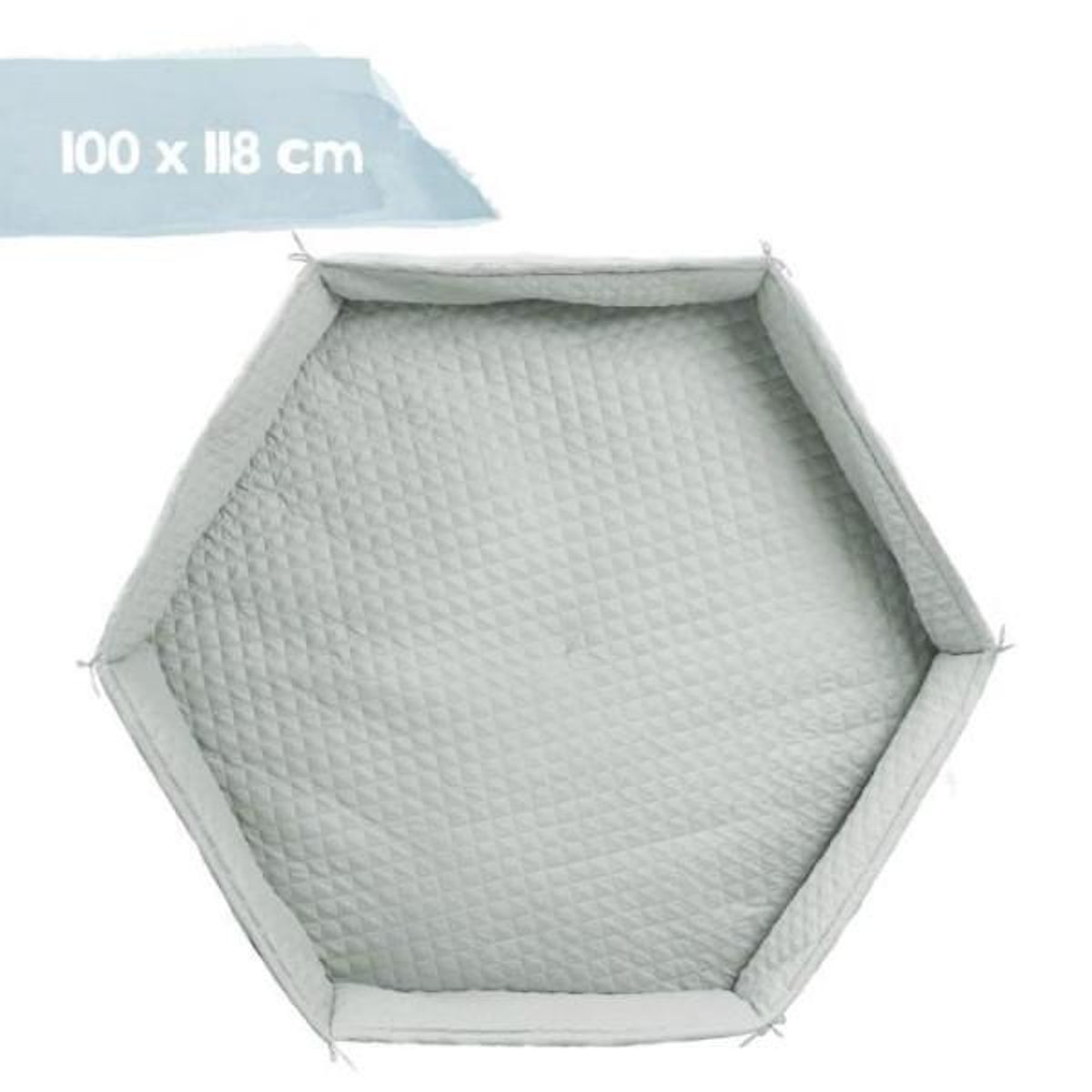 Roba Tapis de parc bébé - ROBA - Pour parc hexagonal - Rembourré - Vert givré