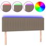 Voir la diapositive 2 : VIDAXL Tete de lit a LED Taupe 144x5x78/88 cm Tissu