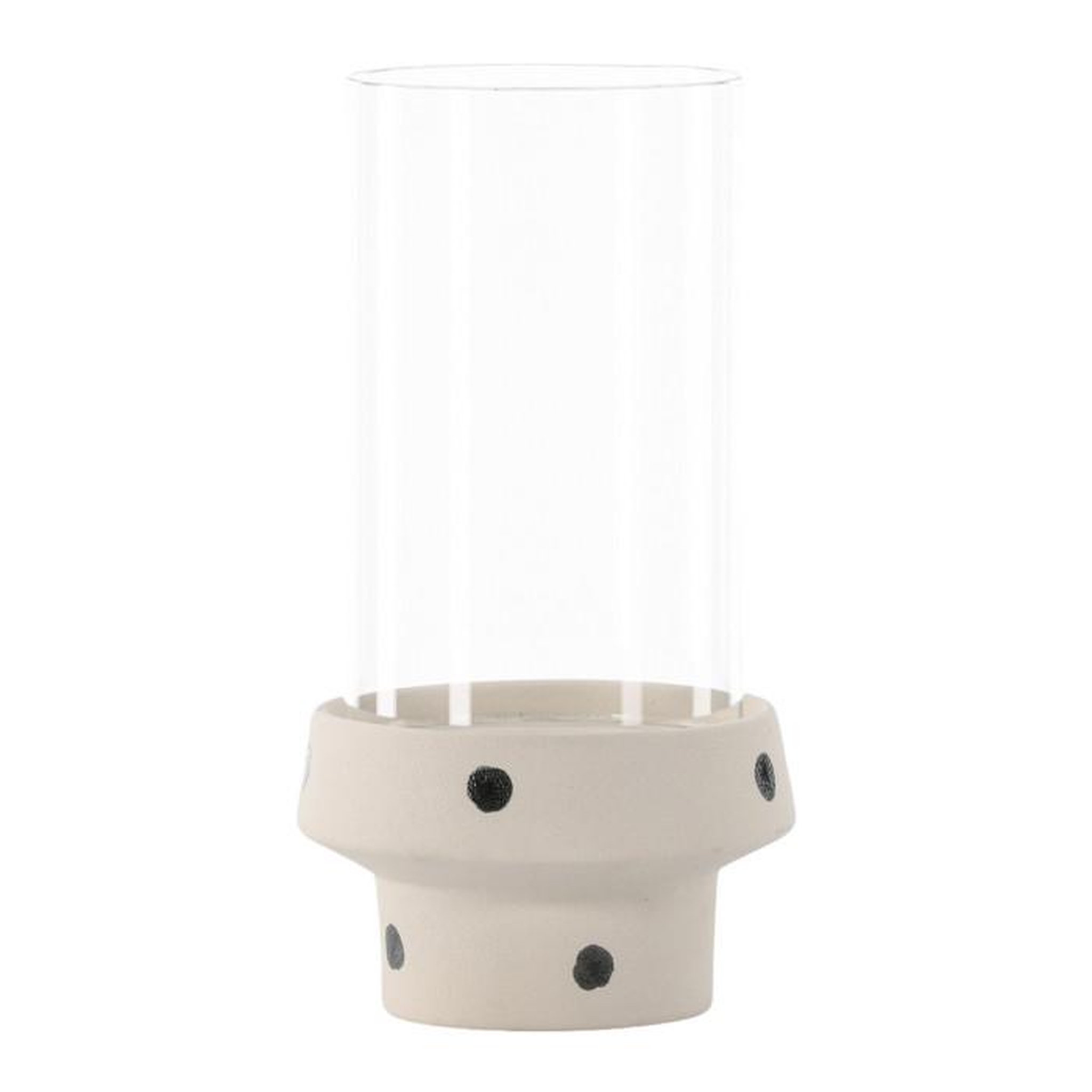 Paris Prix Lanterne en Verre  Davida  29cm Blanc & Noir