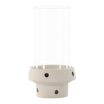 Paris Prix Lanterne en Verre  Davida  29cm Blanc & Noir