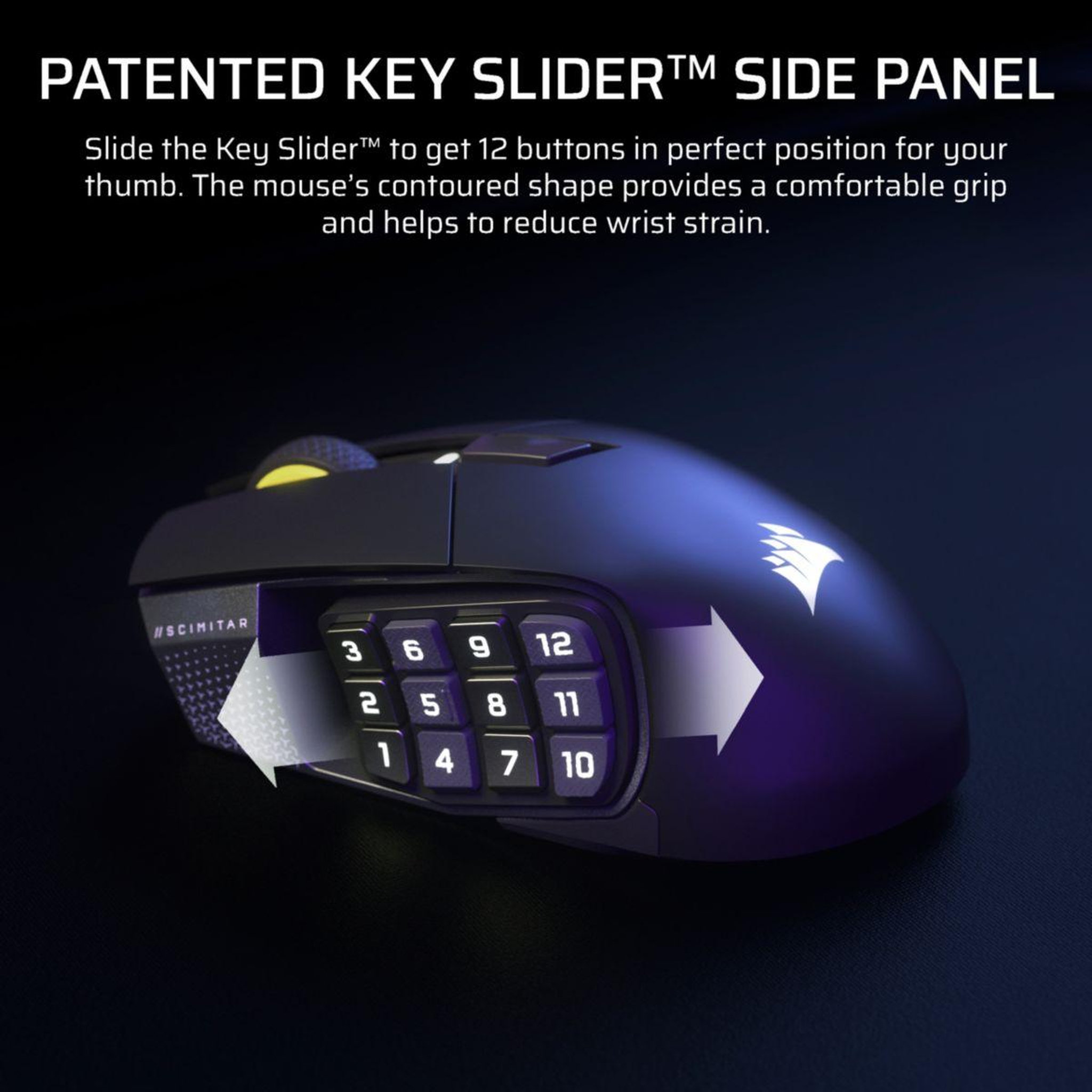 Voir la diapositive 4 : Corsair Souris gamer sans fil scimitar elite wl se gun metal