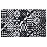 Paris Prix Tapis Relief Imprimé  Calypso  45x75cm Noir
