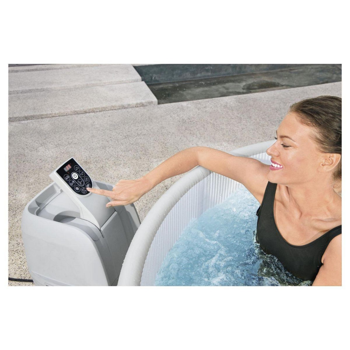 BESTWAY Spa gonflable rond Lay-Z-Spa® Vancouver Airjet Plus&trade; décor pierre